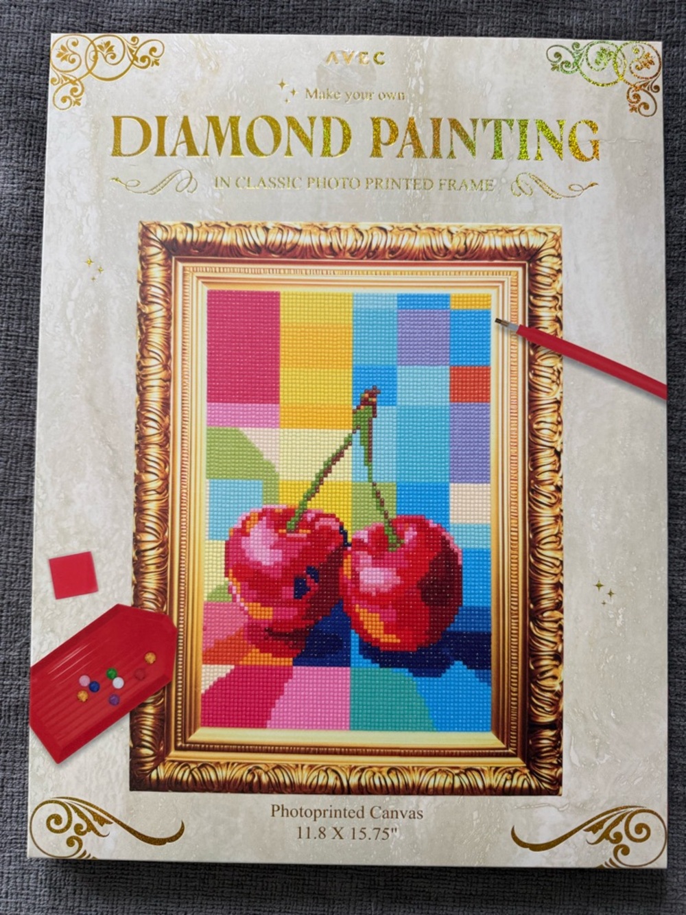 Red Cherry Diamond Painting Kit
